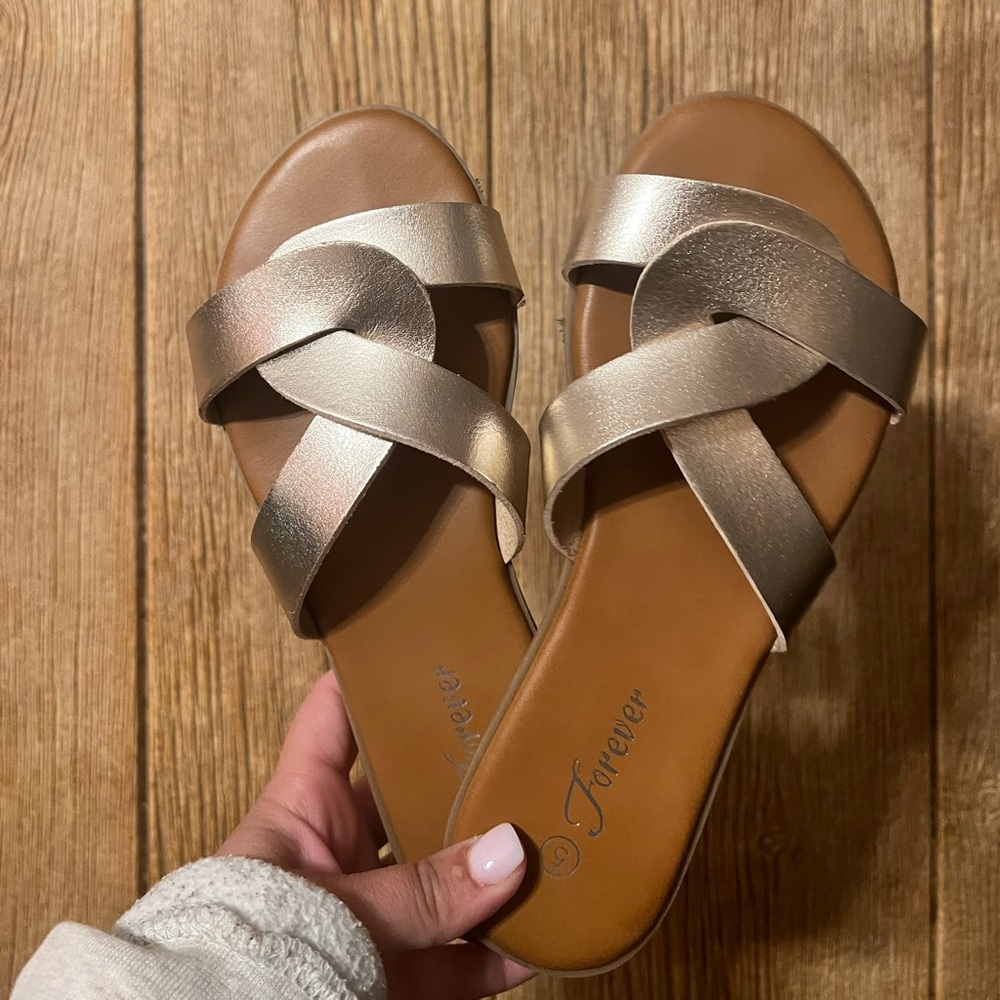 Gold sandals
